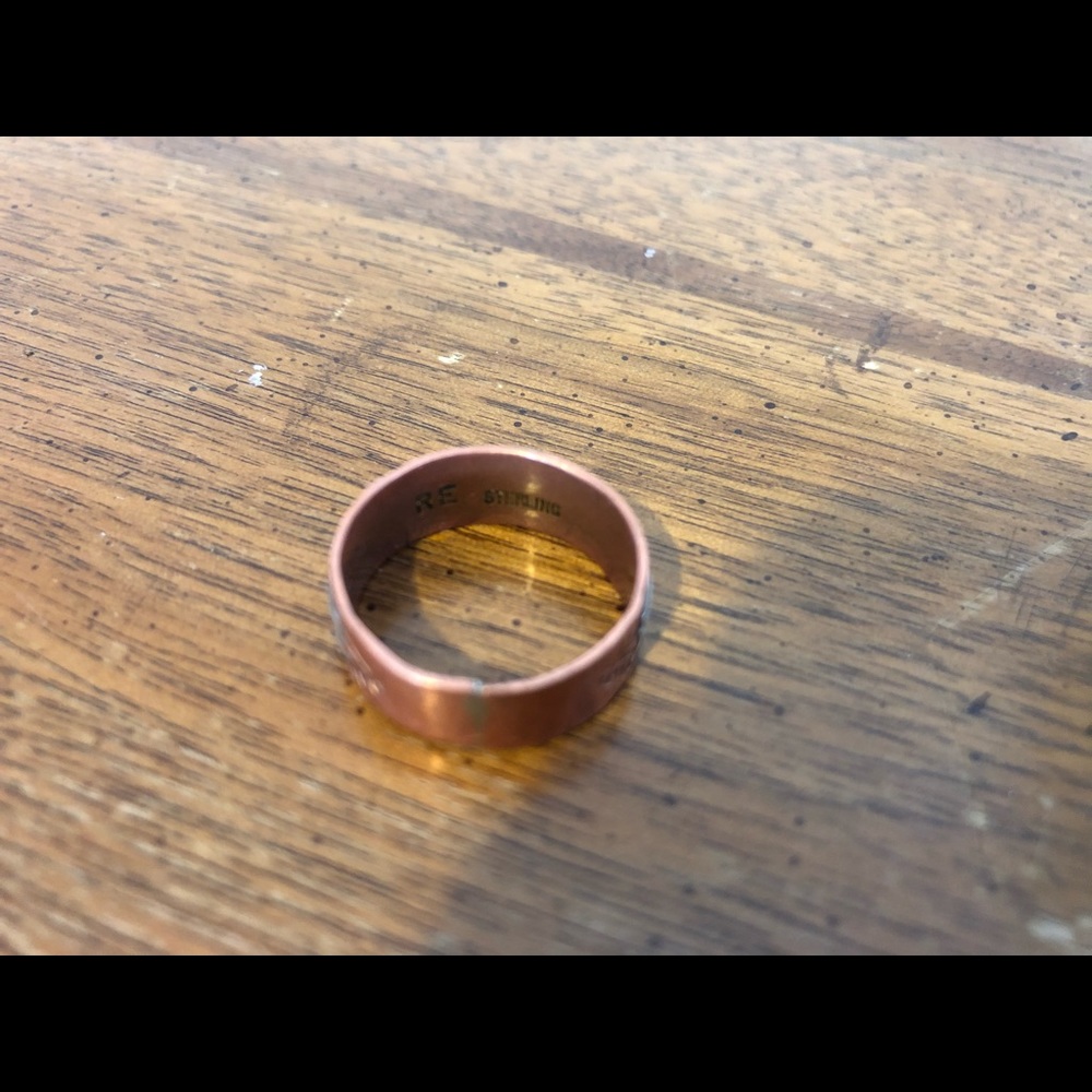 Native American Copper/Silver Ring - image 3